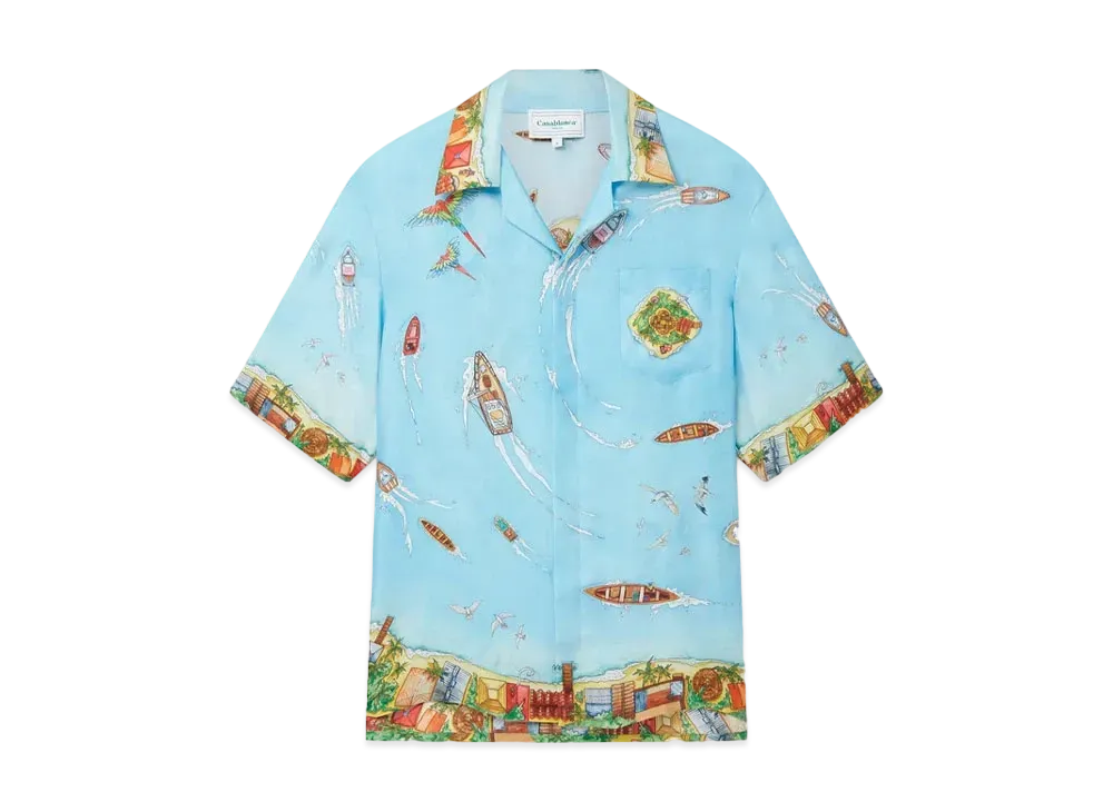 Casablanca Maison Sur Piloti Silk Shirt "Multi"