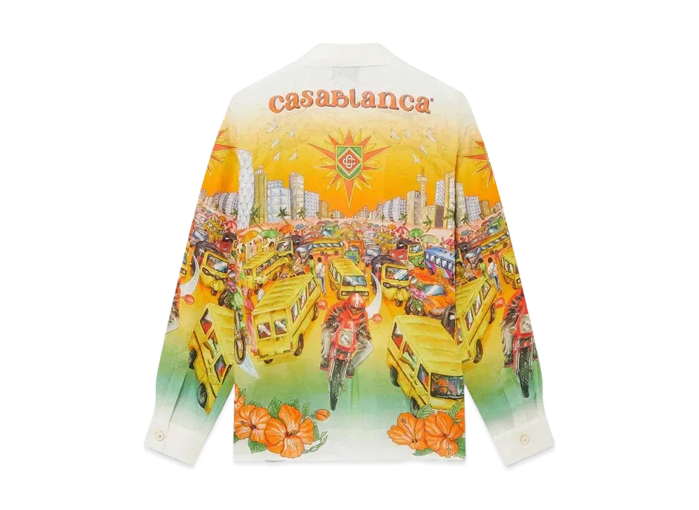 Casablanca Traffic Linen Shirt "Multi"