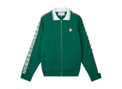Casablanca Laurel Zip Up Sweatshirt "Green"
