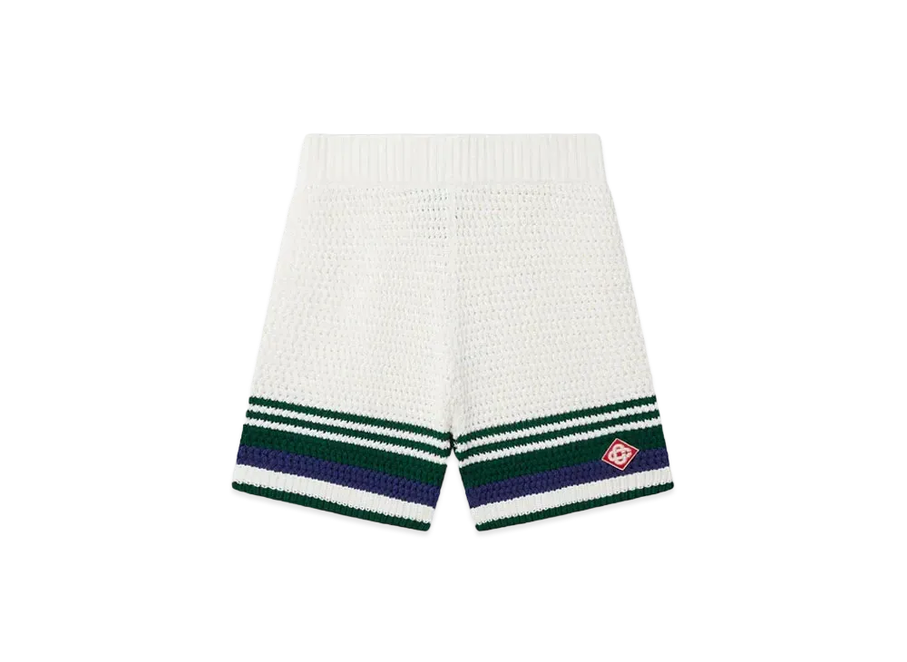 Casablanca Crochet Tennis Shorts Women's "White"