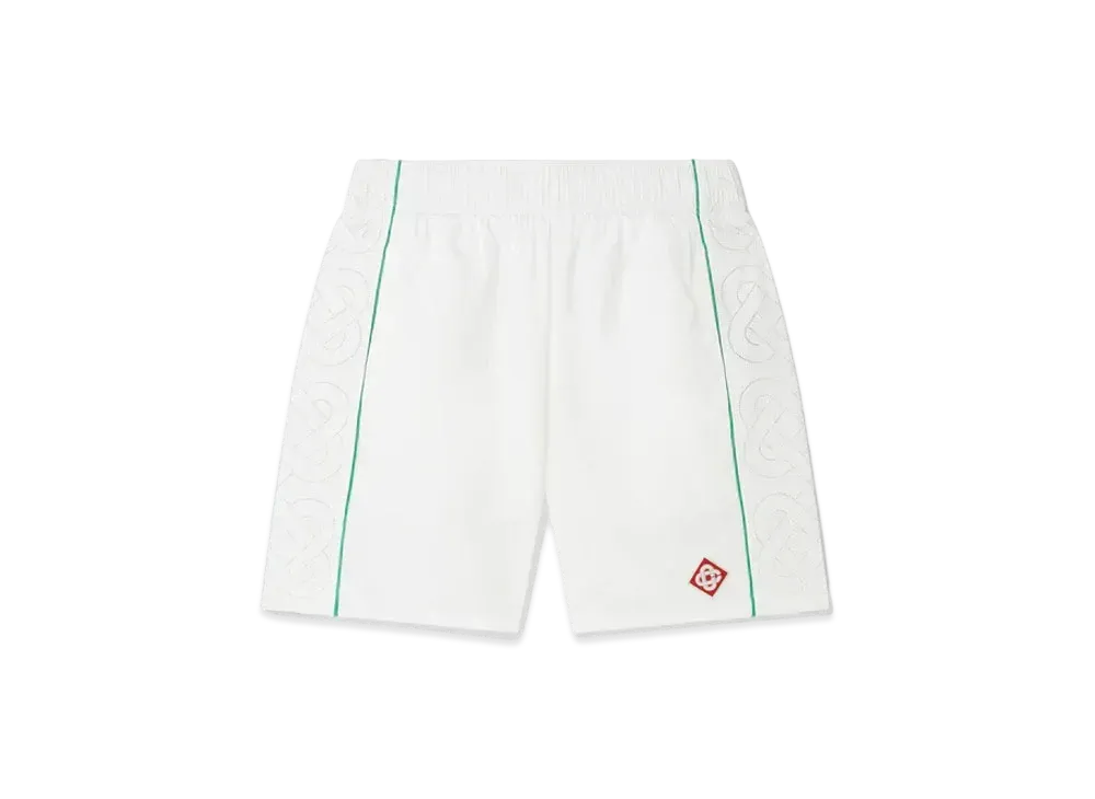Casablanca Laser Detail Track Shorts "White"