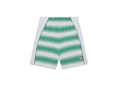 Casablanca Gradient Stripe Sweatshorts "White And Green"