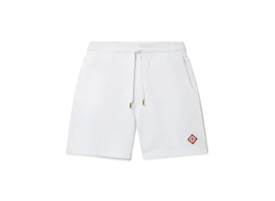 Casablanca Diamond Logo Patch Sweatshorts "White"