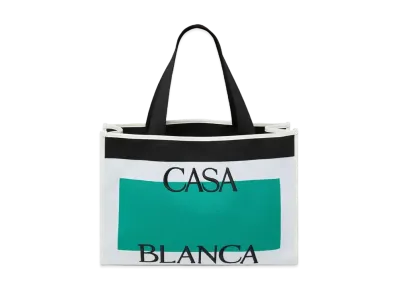Casablanca Knitted Shopper Bag "White"