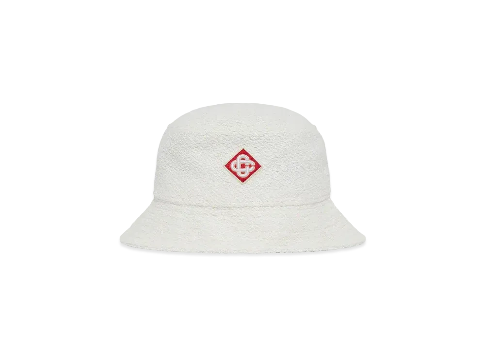 Casablanca Logo Bucket Hat "White"