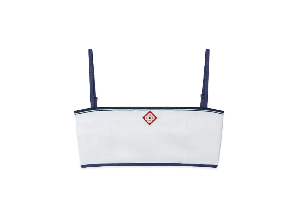 Casablanca Striped Bralette "White"