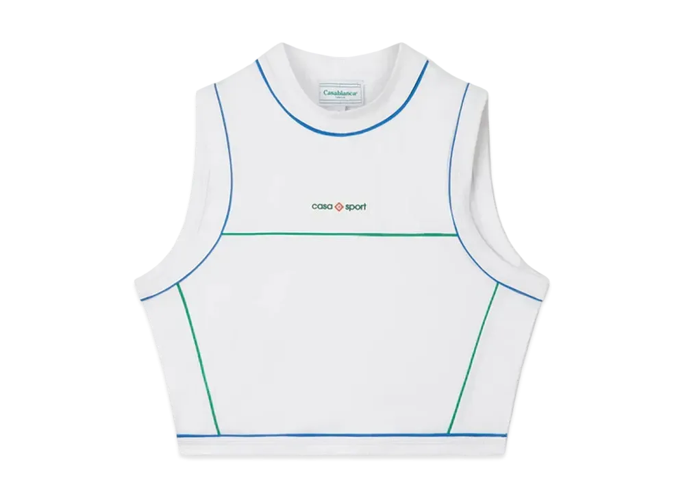 Casablanca Casa Sport Mock Neck Vest "White"