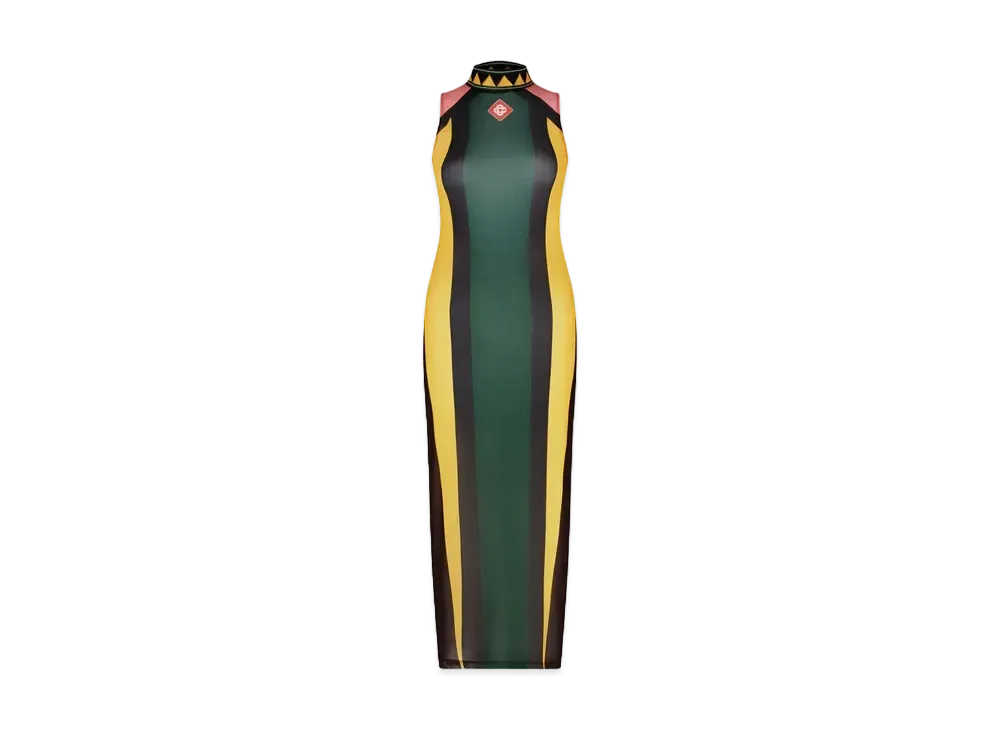 Casablanca Motor Mesh Dress "Multi"