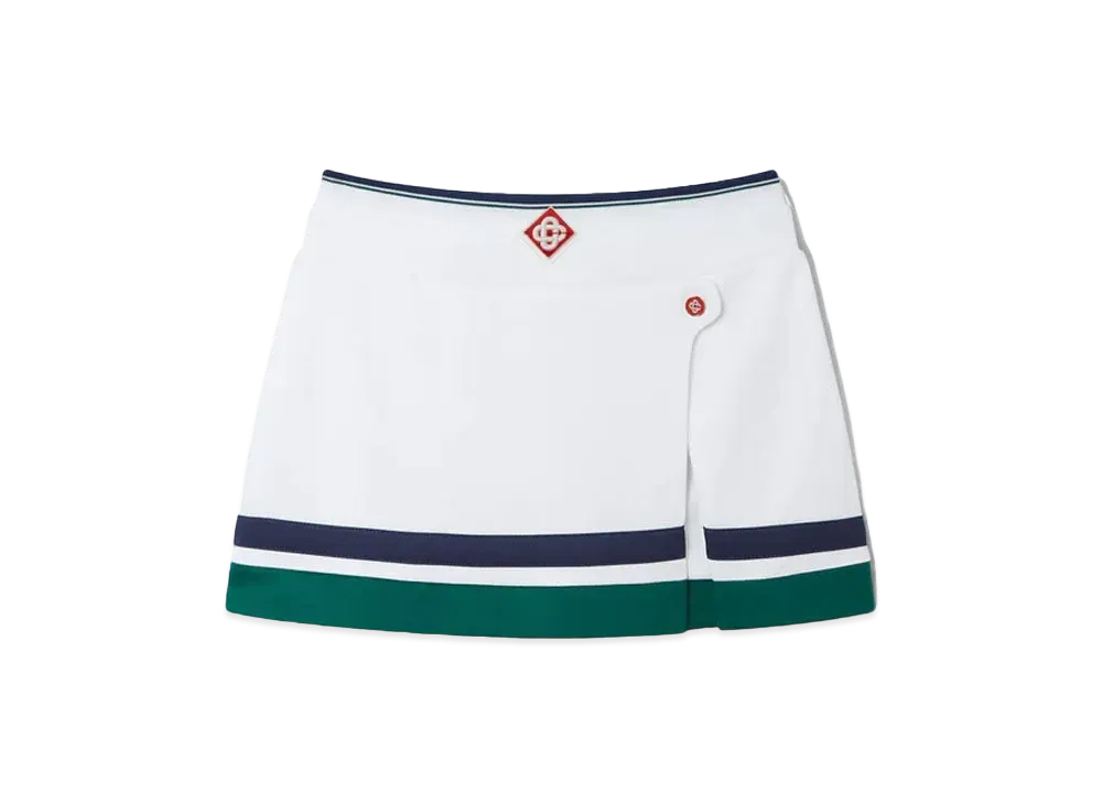 Casablanca Striped Track Skort "White"