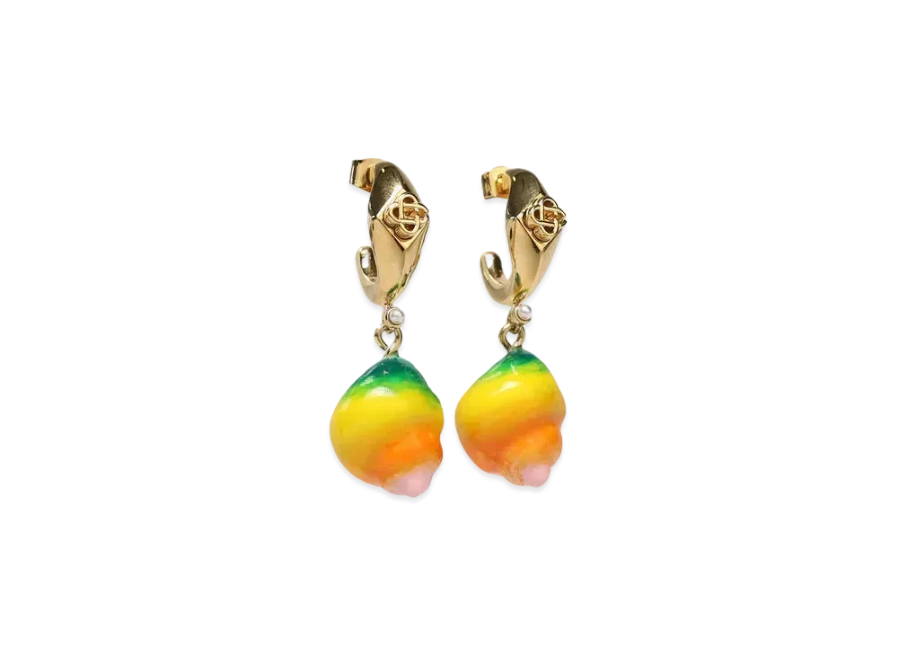 Casablanca Shell Drop Earrings "Multi"