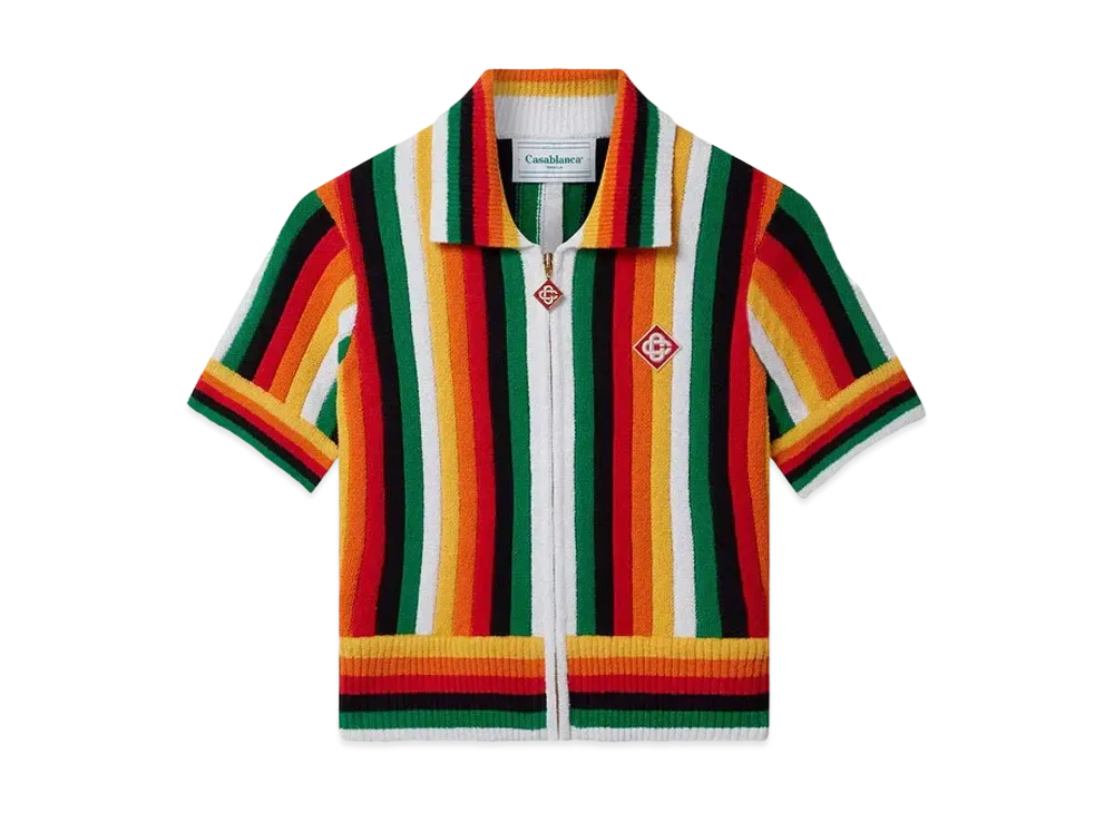 Casablanca Striped Towelling Top "Multi"