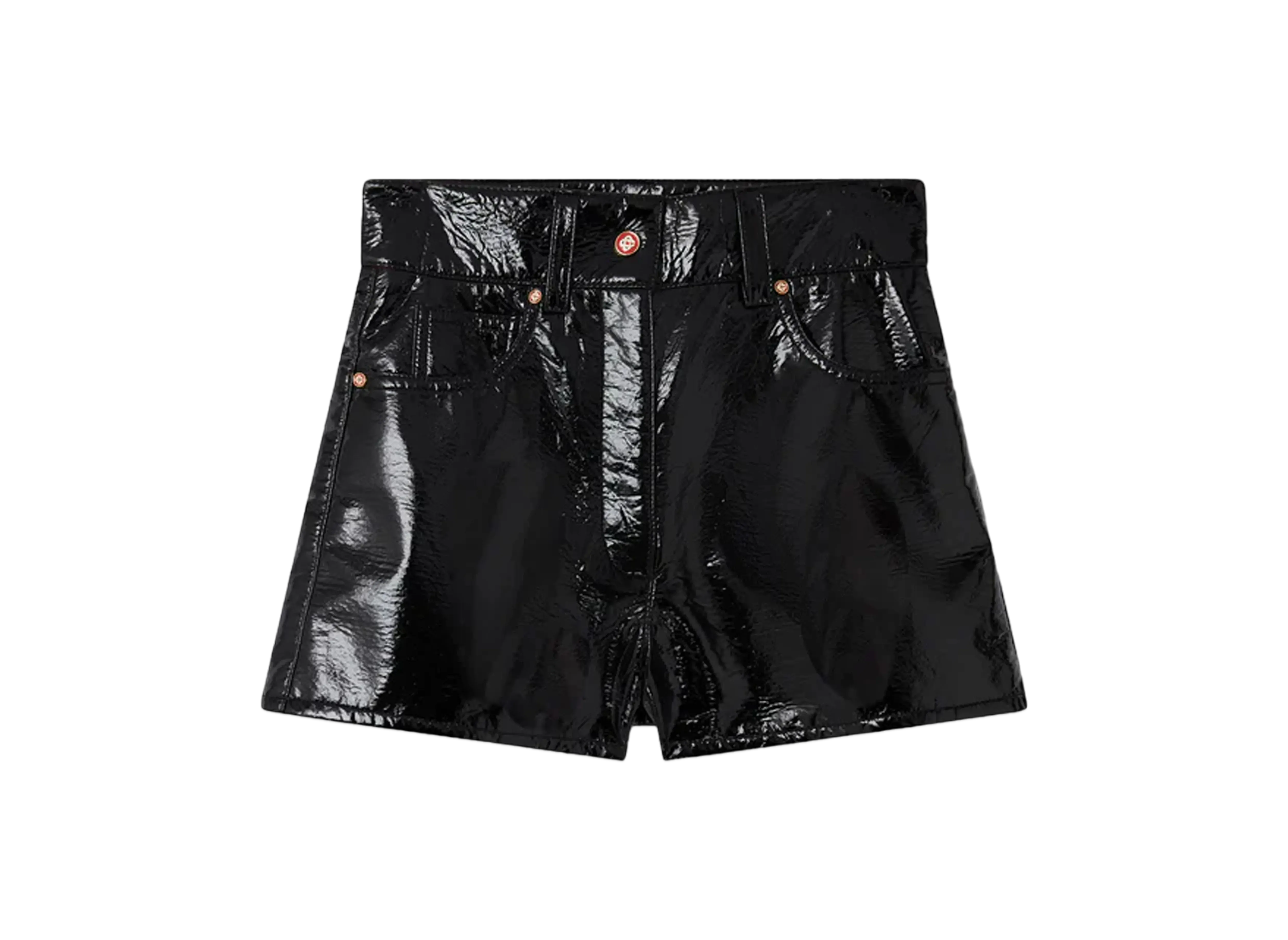 Casablanca Patent Shorts "Black"