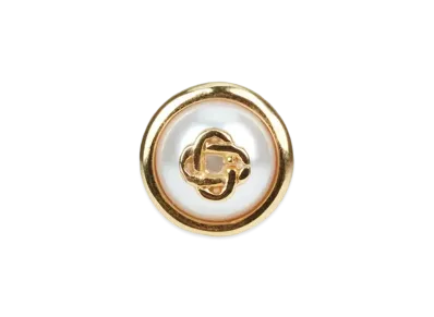 Casablanca Pearl Logo Stud Earrings "Gold"