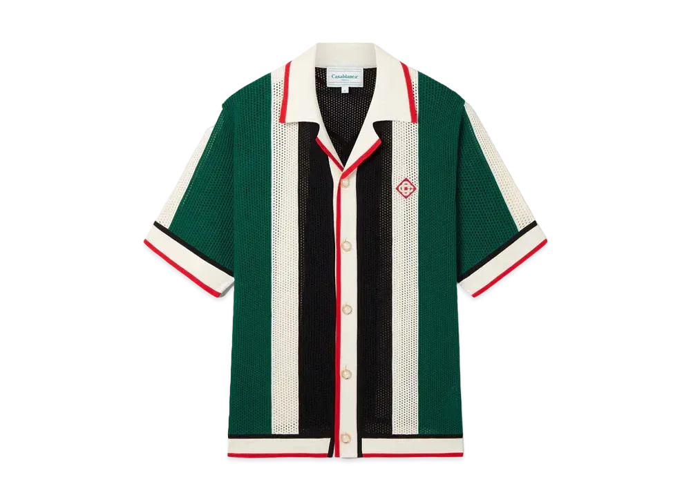 Casablanca Striped Mesh Shirt "Multi"