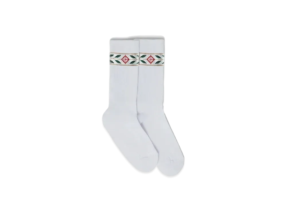 Casablanca Laurel Sport Socks "White"