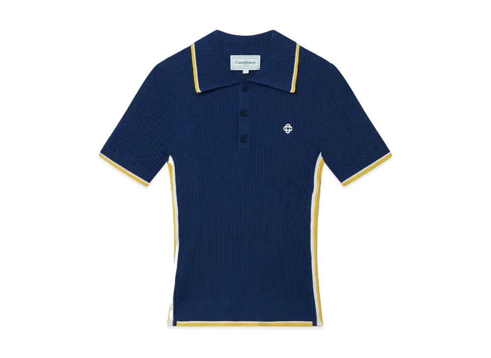 Casablanca Rib Polo Shirt "Navy"