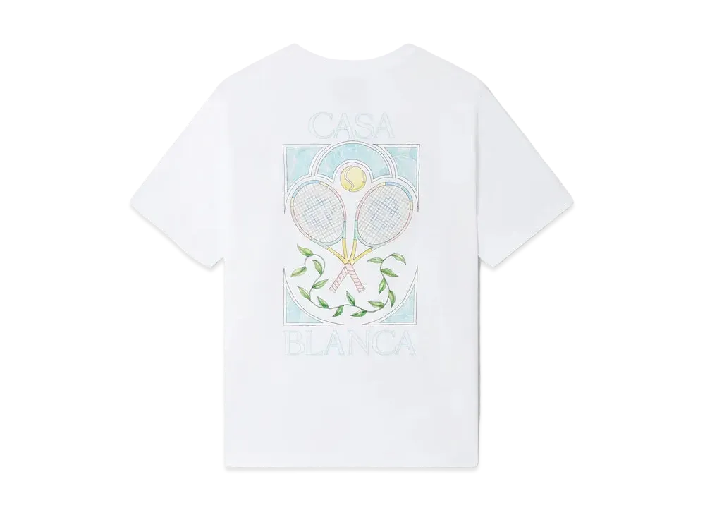 Casablanca Tennis Pastelle T-Shirt "White"