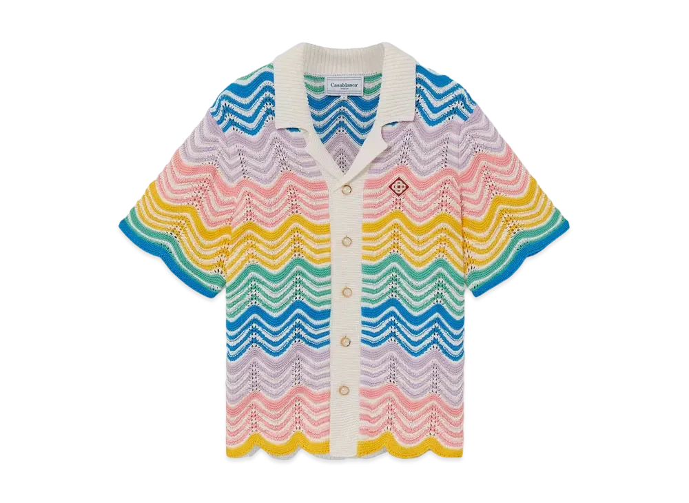 Casablanca Gradient Wave Knit Shirt "Multi"