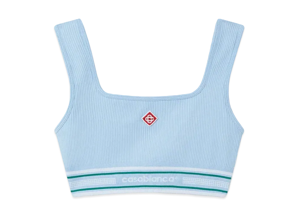Casablanca Seamless Cropped Top "Blue"