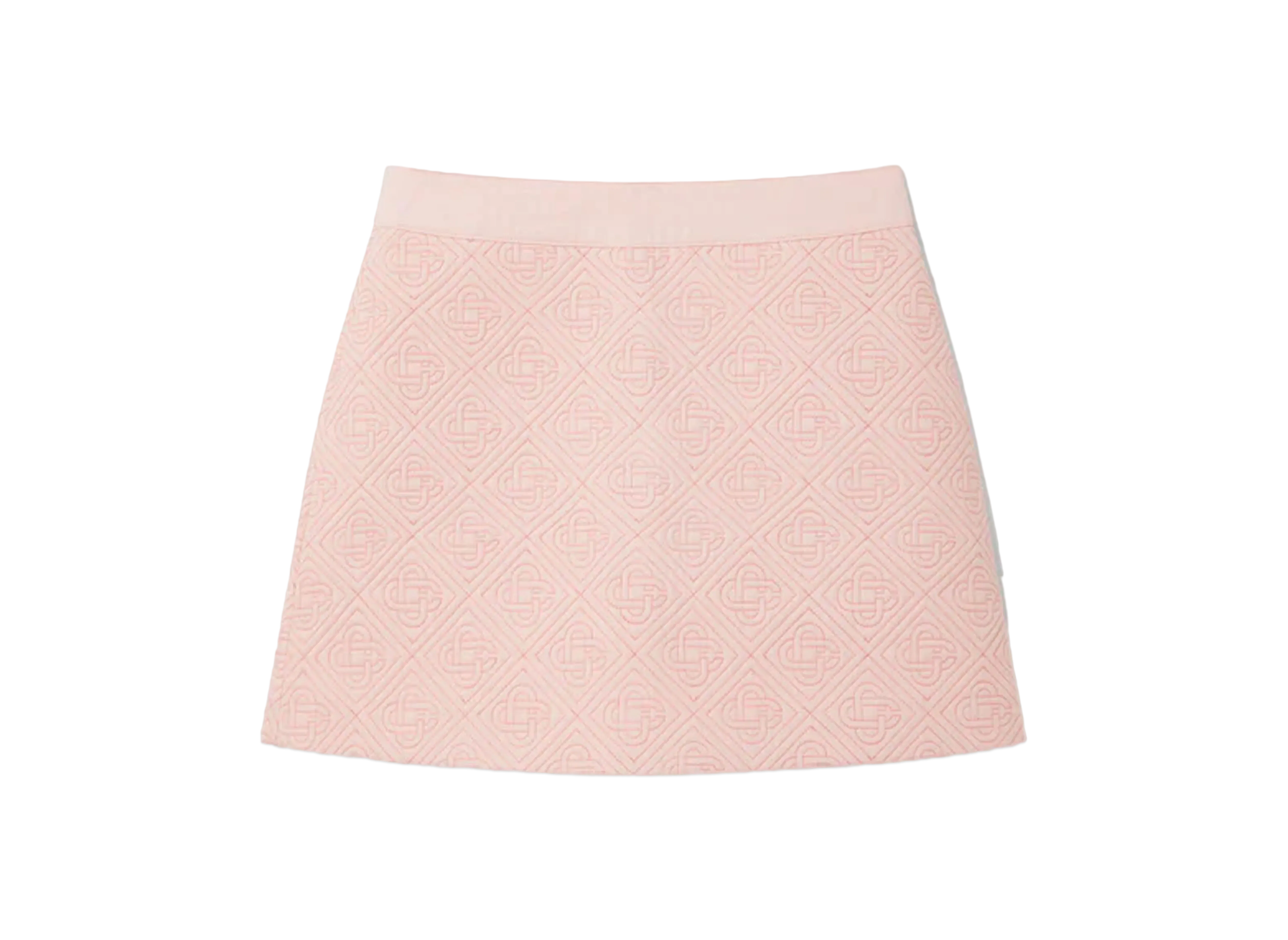 Casablanca Monogram Quilted Skirt "Pink"