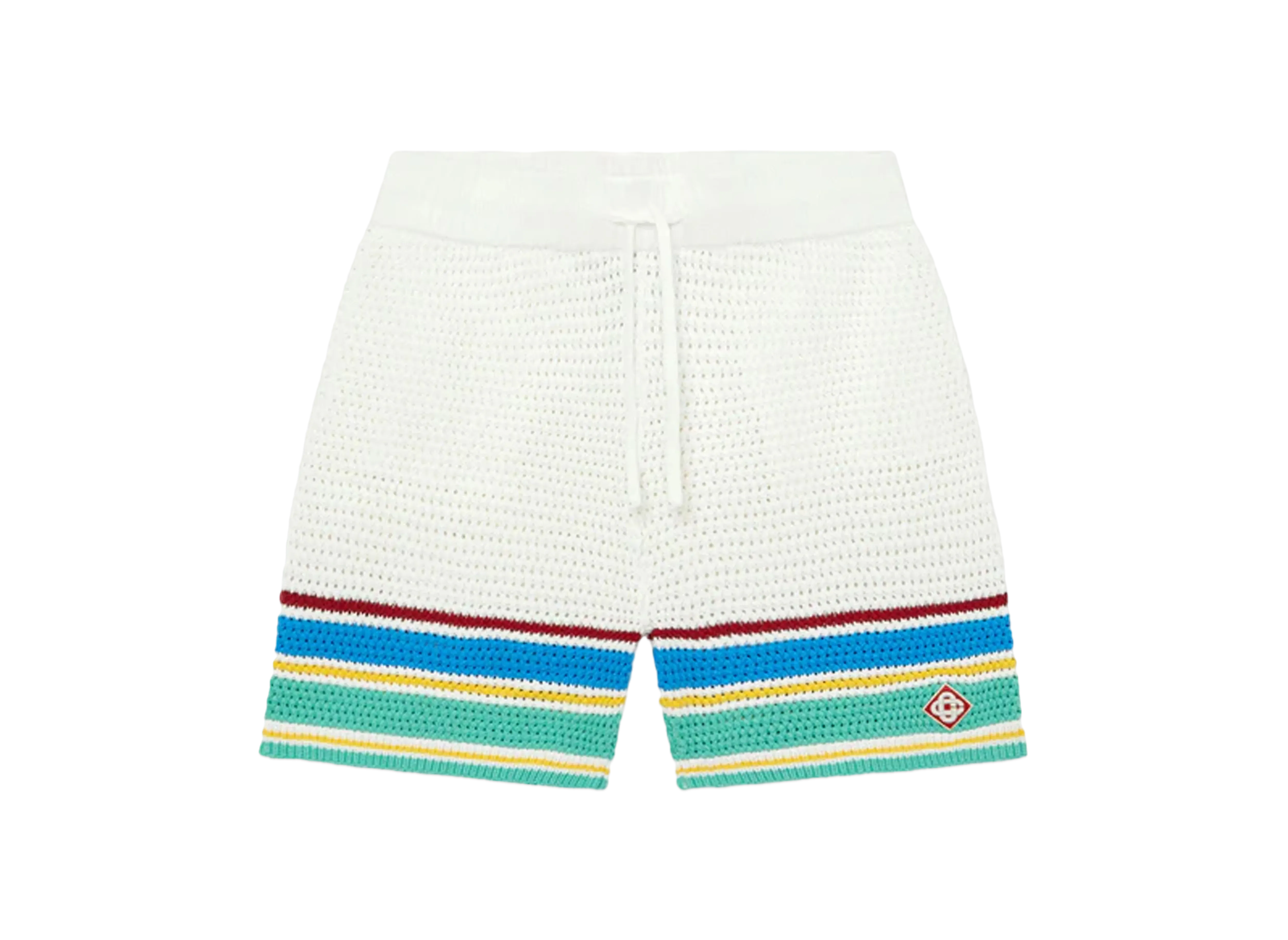 Casablanca Crochet Tennis Shorts "White"