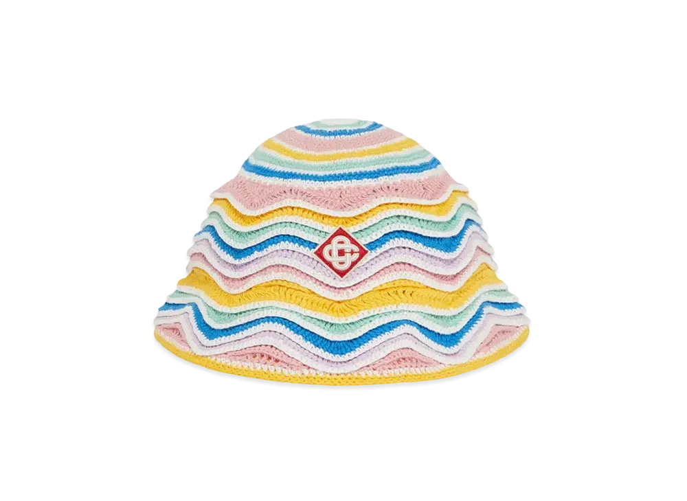 Casablanca Zig Zag Crochet Hat "Multi"
