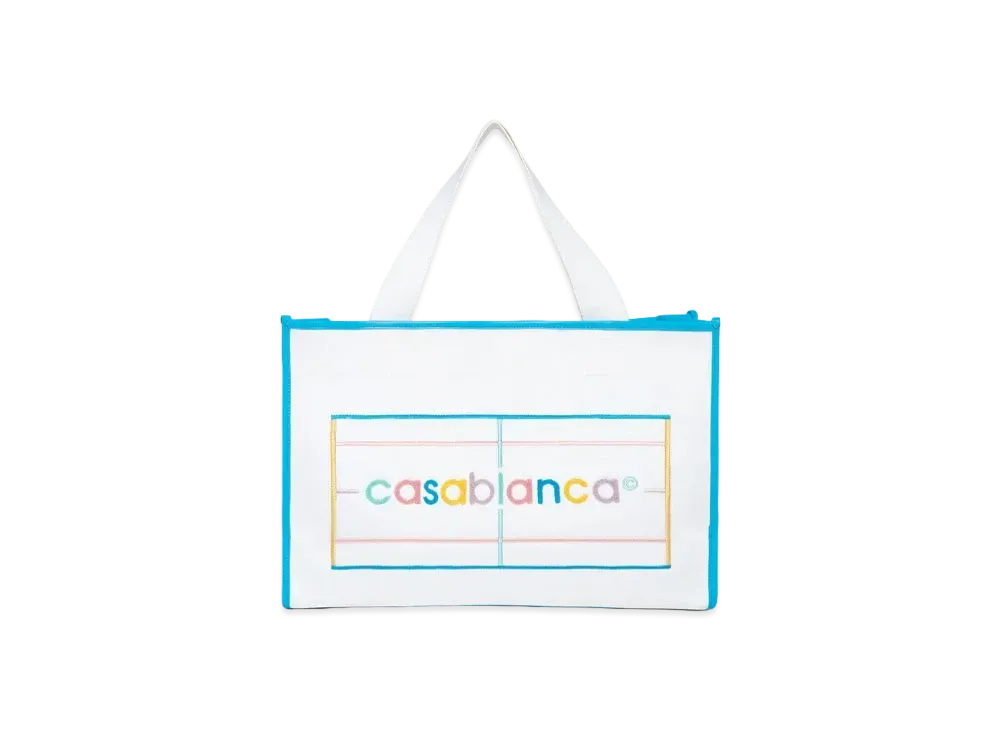 Casablanca Knit Shopper Bag "White"
