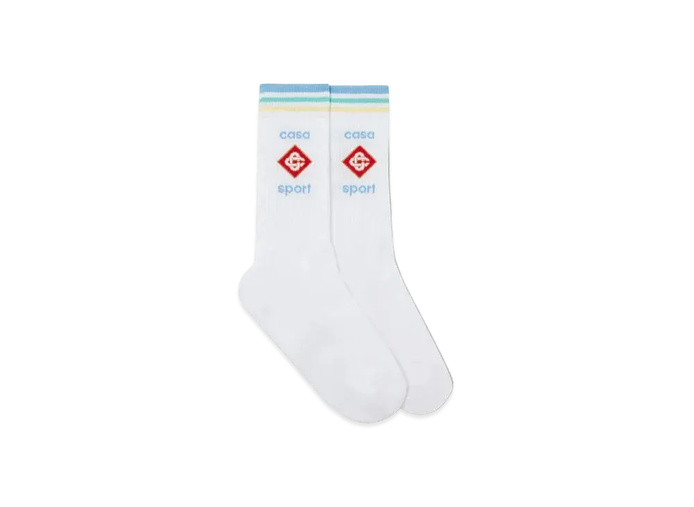 Casablanca Pastel Casa Sport Socks "White"