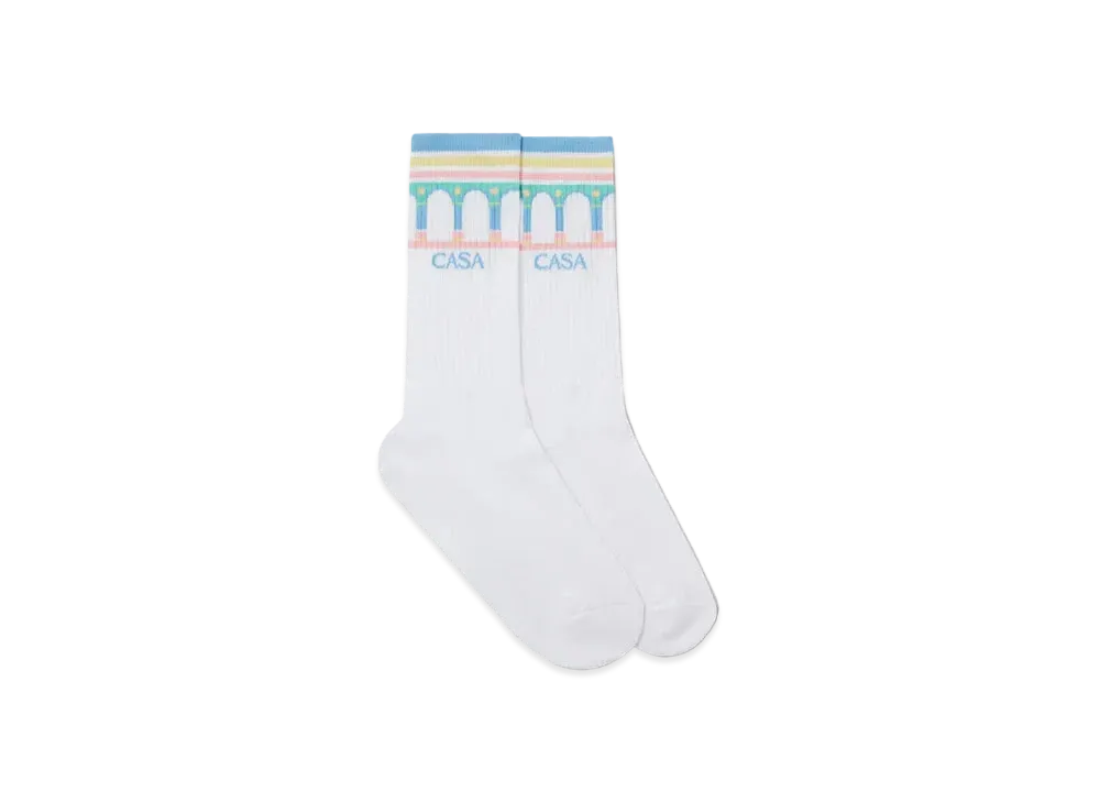 Casablanca Maison Pastelle Socks "White"