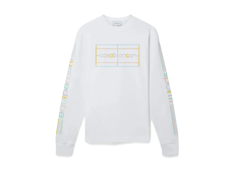 Casablanca Pastel Court Sweatshirt "White"