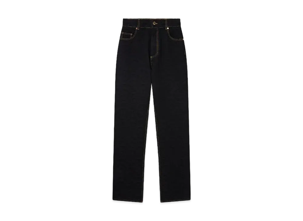 Casablanca Jacquard Denim Jeans "Black"