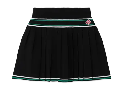 Casablanca Pleated Knit Skirt "Black"
