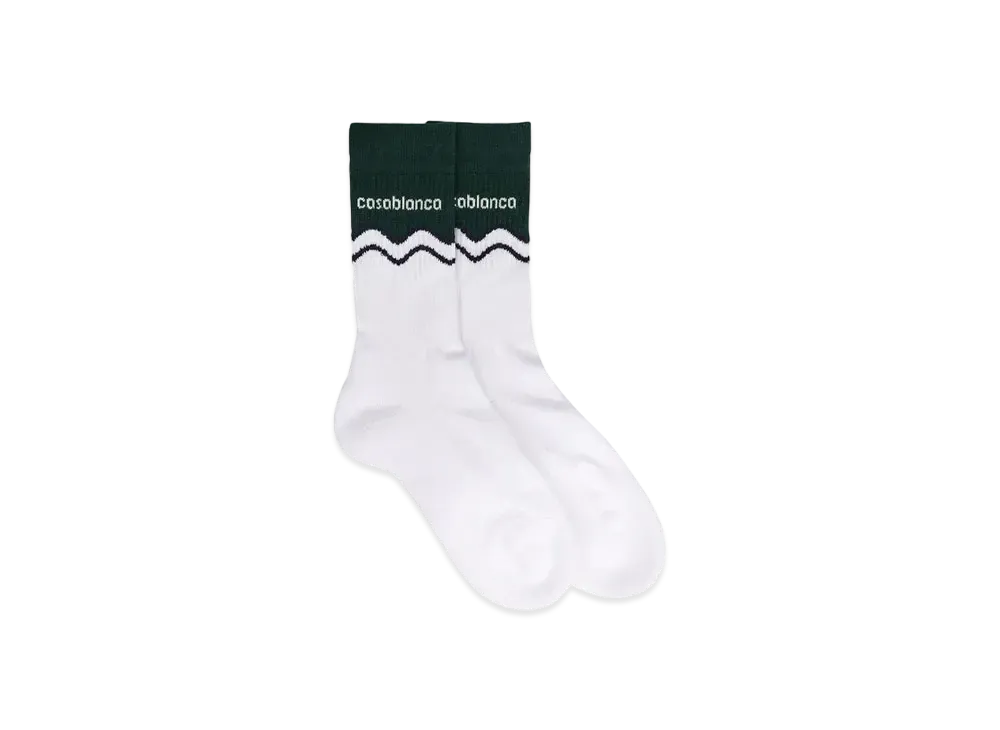 Casablanca Evergreen Wave Socks "White"
