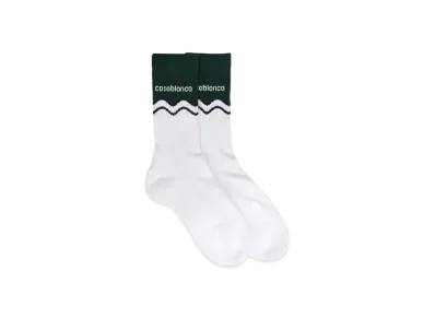 Casablanca Evergreen Wave Socks "White"