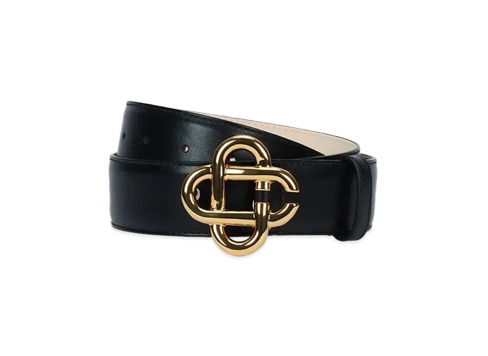 Casablanca Mens Black CC Logo Buckle Belt "Black"