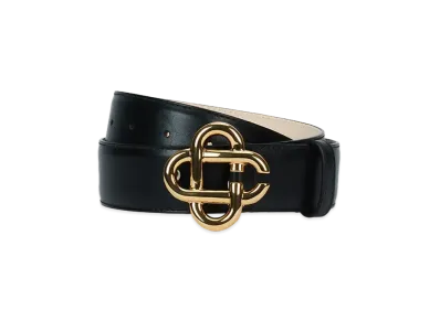 Casablanca Mens Black CC Logo Buckle Belt "Black"