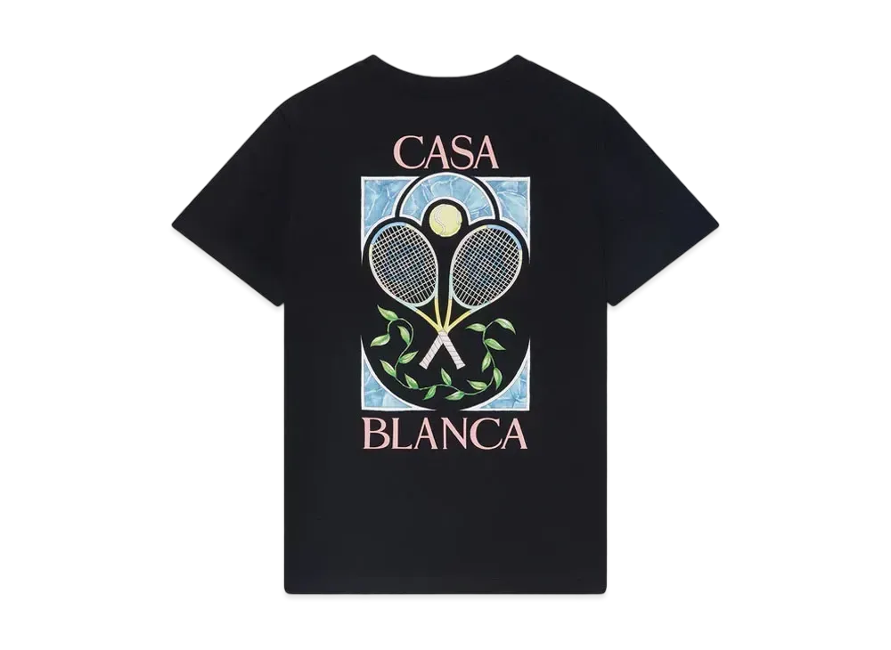 Casablanca Tennis Pastelle T-Shirt "Black"
