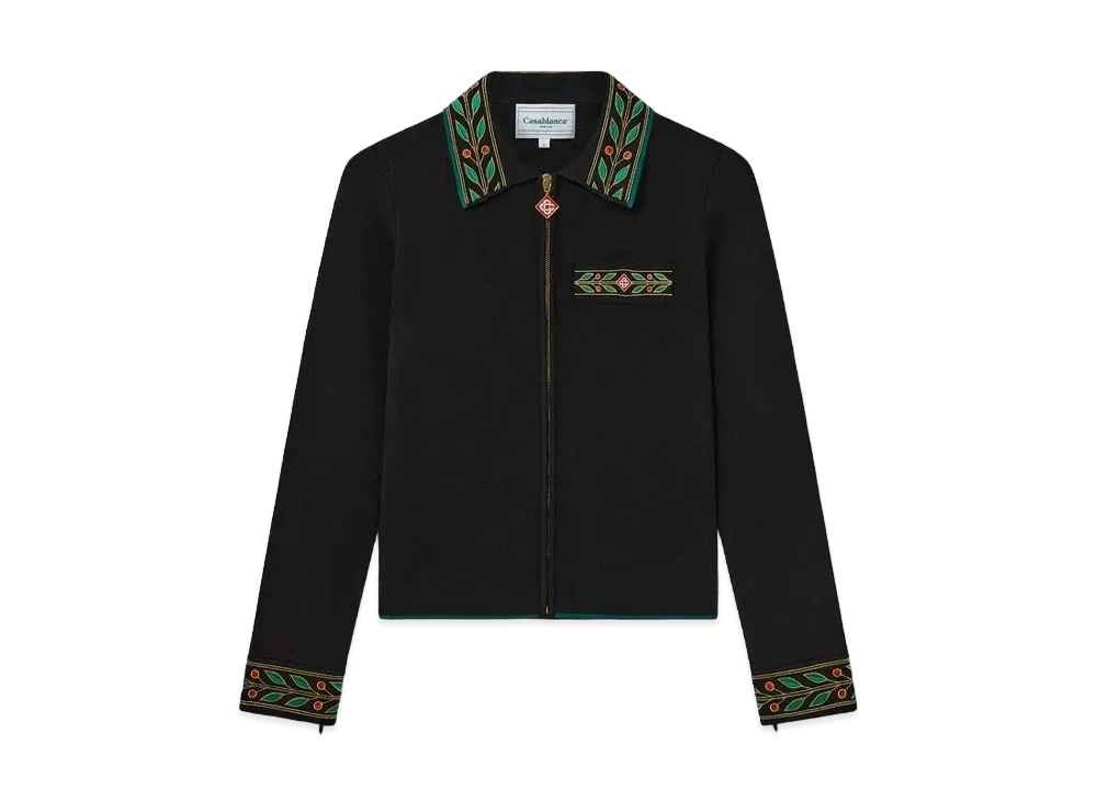 Casablanca Laurel Knit Jacket "Black"