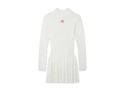 Casablanca Boucle Bustier Tennis Dress "White"