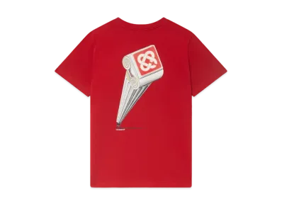 Casablanca Leaning Column T-Shirt "Red"