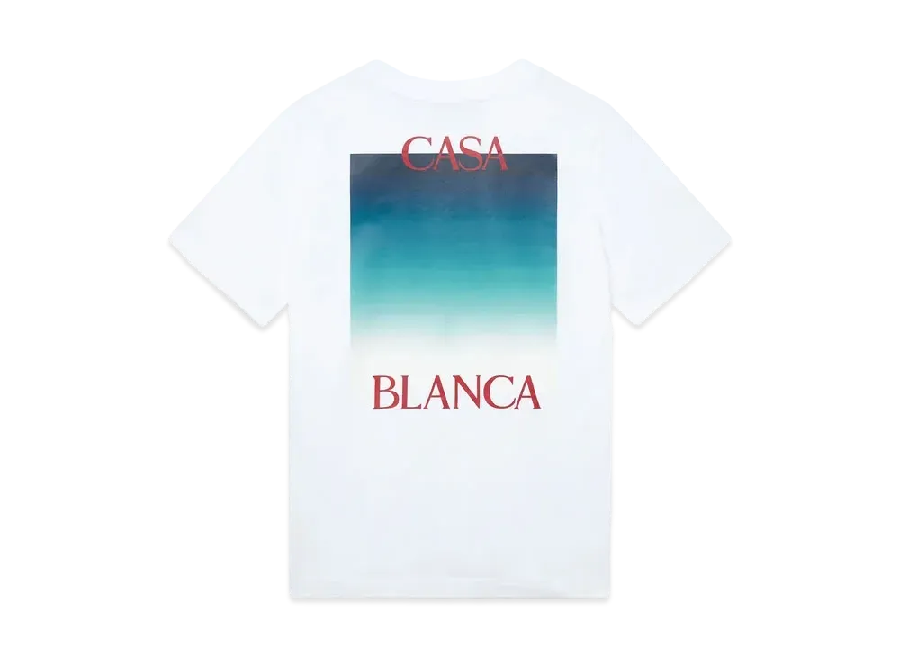 Casablanca Gradient Casa Logo T-Shirt "White"