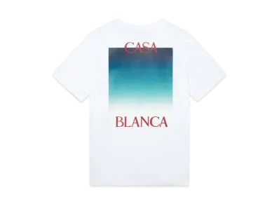 Casablanca Gradient Casa Logo T-Shirt "White"