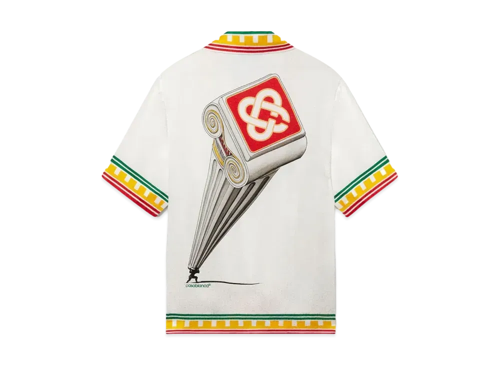 Casablanca Leaning Column Silk Shirt "Multi"