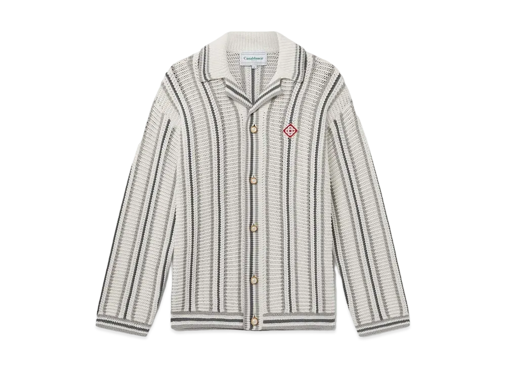 Casablanca Crochet Long Sleeve Shirt "Multi"