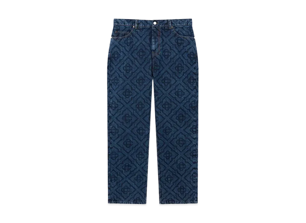 Casablanca Dark Vintage Monogram Jeans "Blue"