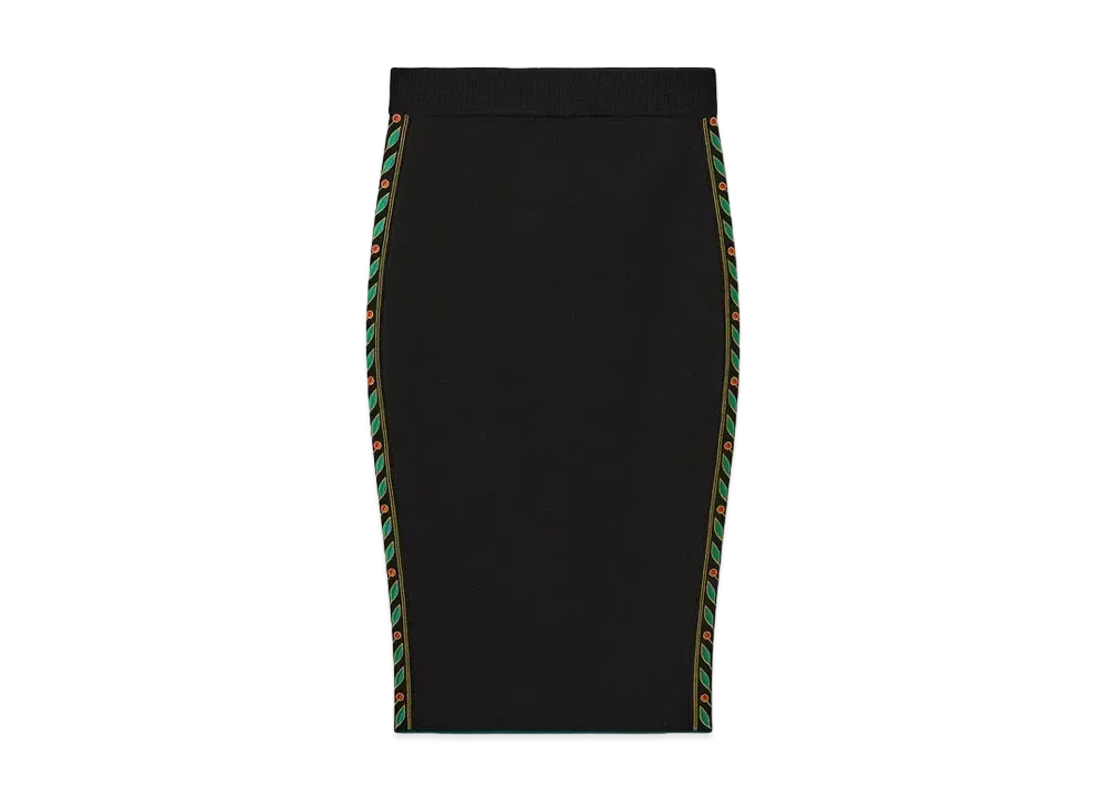 Casablanca Laurel Knit Skirt "Black"