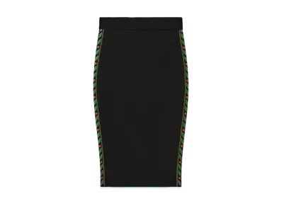 Casablanca Laurel Knit Skirt "Black"