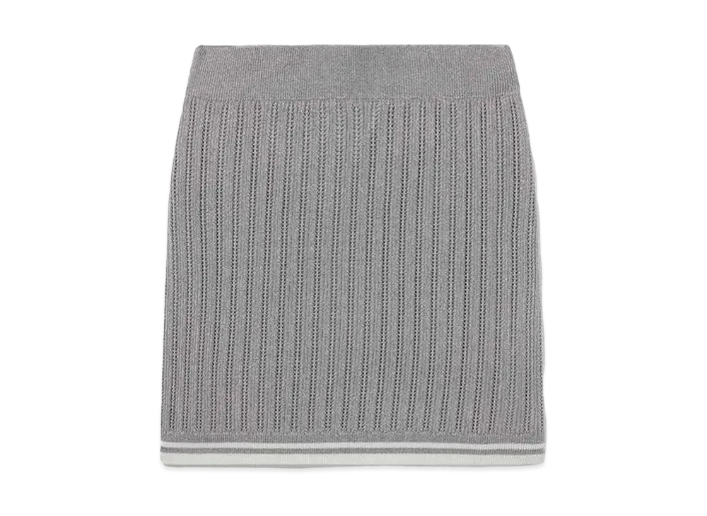 Casablanca Silver Knit Skirt "Silver"