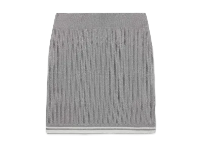 Casablanca Silver Knit Skirt "Silver"