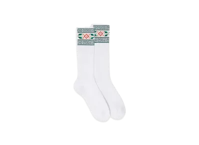 Casablanca Laurel Greek Socks "White"